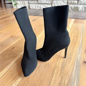 Express Black Heeled Boots